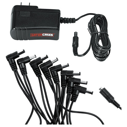 Gator Power-1 Max 9V DC Power Adapter and 8-Output Daisy Chain Cable Combo pack