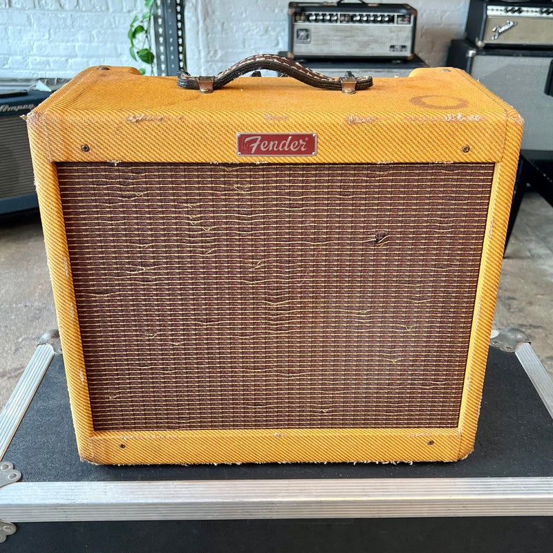 Used Fender Blues Junior Relic Edition Lacquered Tweed Tube Combo Amp 15 Watts