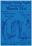 3/31/26 Django Swing Night w/ Grand Street Hot Club and Open Jam