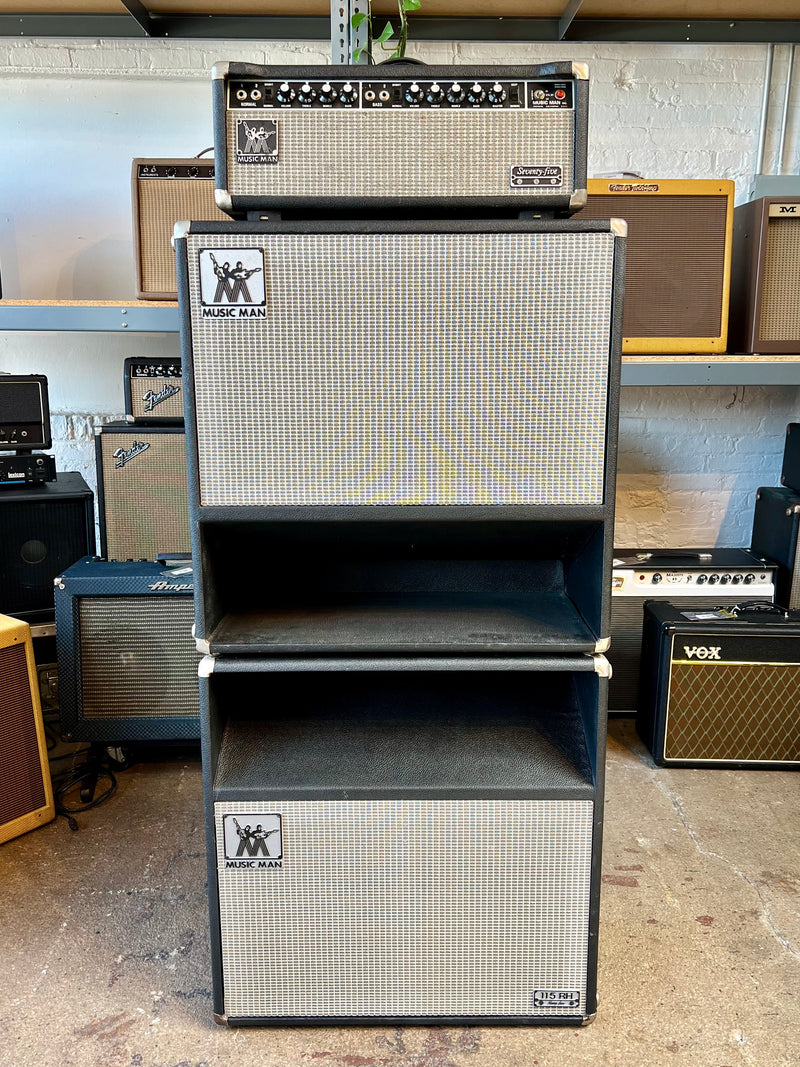 Ca. 1976 Music Man 75 Head w/ 2 115 RH Cabinets