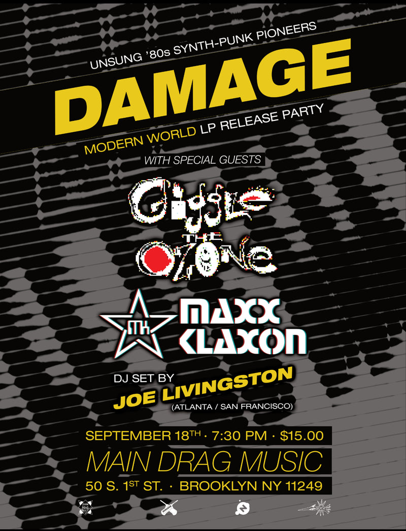 09/18/25 Damage LP Release w/ Maxx Klaxon / Giggle The Ozone / Joe Livingston (DJ Set)
