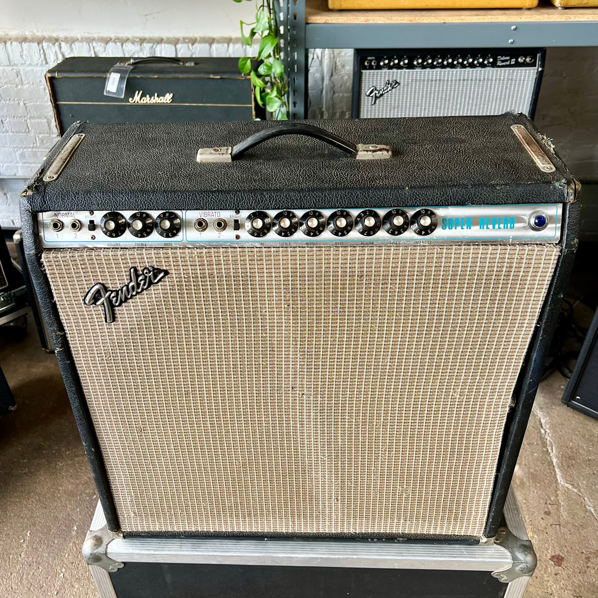 fender super reverb pedal 1974 Fender Super Reverb 2-Channel 40-Watt 4x10" Silverface