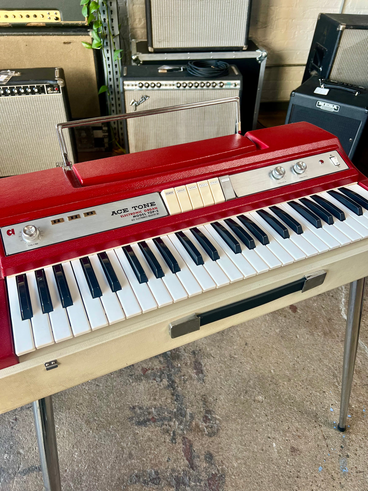 ACE TONE top-1 Electronic Olgan Ca. 1969 Ace Tone Organ Top-5