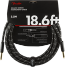 Fender Deluxe Series, 18.6’ Instrument Cable, Black Tweed