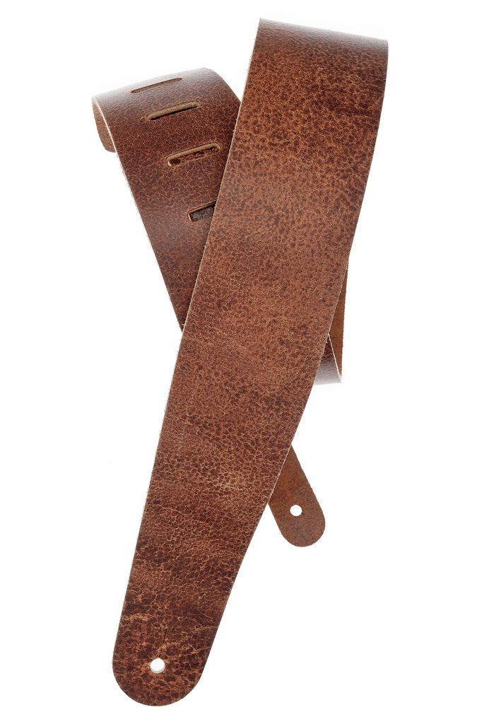 D’addario Blasted Leather Guitar Strap, Brown