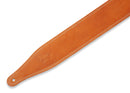 Levy's 2 1/2" Pull-up Leather Guitar Strap With Soft Garment Leather Backing. 2-ply 'Butter' Strap, Tan