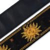 Levy's 2" Sun Design Jacquard Weave Guitar Strap With Garment Leather Backing, Black