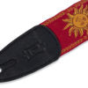 Levy's PRINT SERIES Guitar Strap- Suns, Red