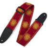 Levy's PRINT SERIES Guitar Strap- Suns, Red