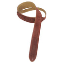 Levy's 2" Suede Guitar Strap, Burgundy