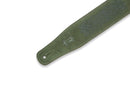 Levy's 2 1/2" Suede Leather Celtic Guitar Strap With Natural Suede Leather Backing, Green Suede