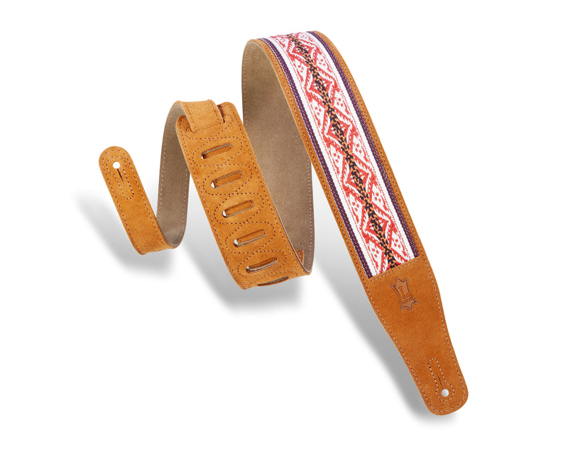 Levy's PRINT SERIES Embellish Suede Guitar Strap