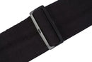 Levy's 3" Black Logo Heavy-weight Cotton Bass Strap With Suede Ends, Black