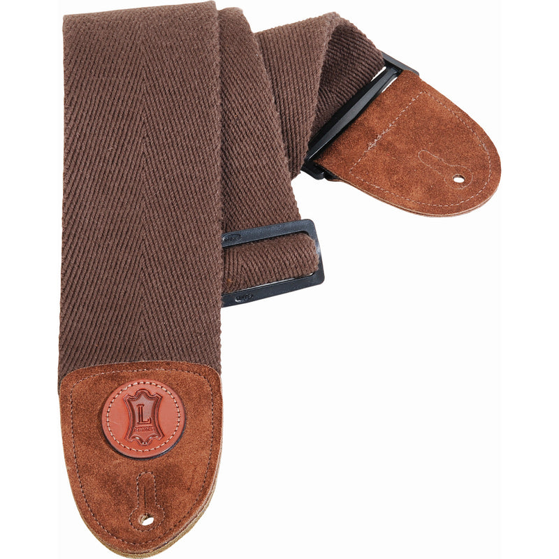 Levy's 3" Heavy-weight Cotton Bass Strap With Suede Ends, Brown