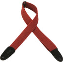 Levy's 2" Tweed Guitar Strap With Suede Leather Ends, Red