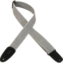 Levy's 2" Classics Series Tweed Guitar Strap With Suede Leather Ends, White