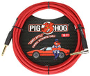 Pig Hog “Candy Apple“, 10ft 1/4"-1/4" Right Angle
