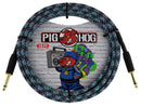 Pig Hog "Blue Graffiti", 10ft Vintage Series Instrument Cable