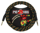 Pig Hog Rasta Stripes Instrument Cable, 10ft