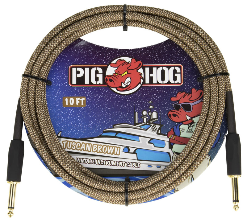 Pig Hog “Tuscan Brown”, 10ft Vintage Series Instrument Cable