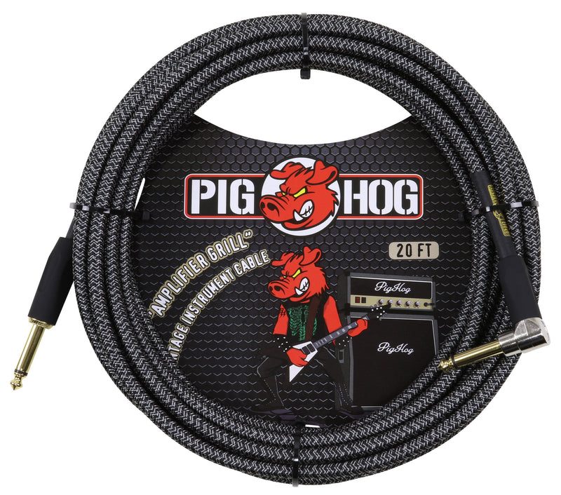 Pig Hog "Amp Grill" Instrument Cable, 20ft Right Angle