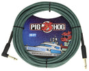 Pig Hog "Tahitian Blue" Instrument Cable, 20ft, Right Angle