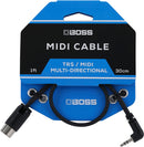 BOSS 1ft/30cm 3.5mm TRS/MIDI cable
