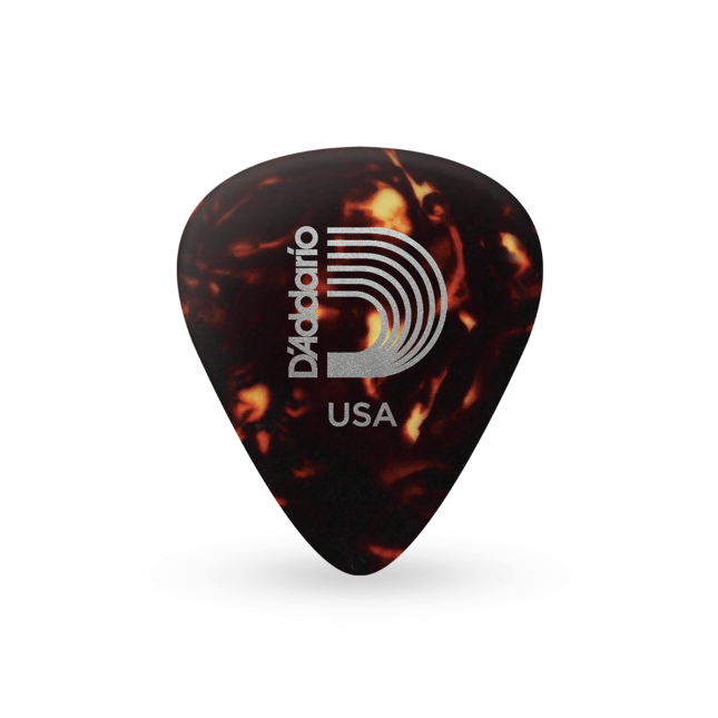 D'Addario Shell-Color Celluloid Guitar Picks, 10 pack, Heavy