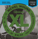 D'Addario EXL117 Nickel Wound Electric Guitar Strings, Medium Top/Extra-Heavy Bottom, 11-56