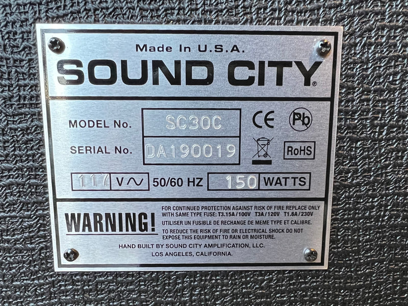 2019 Sound City SC-30 1x12 Combo