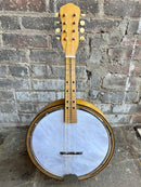 1930's Herringbone closed back Banjolin with F-holes