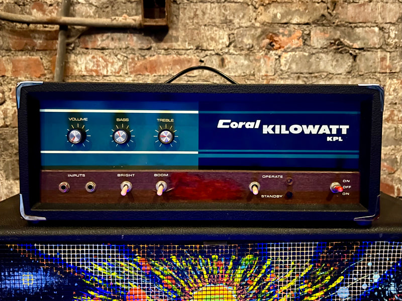 1968 Coral Kilowatt Head with Ca.1970 Fender 4x12 Cabinet