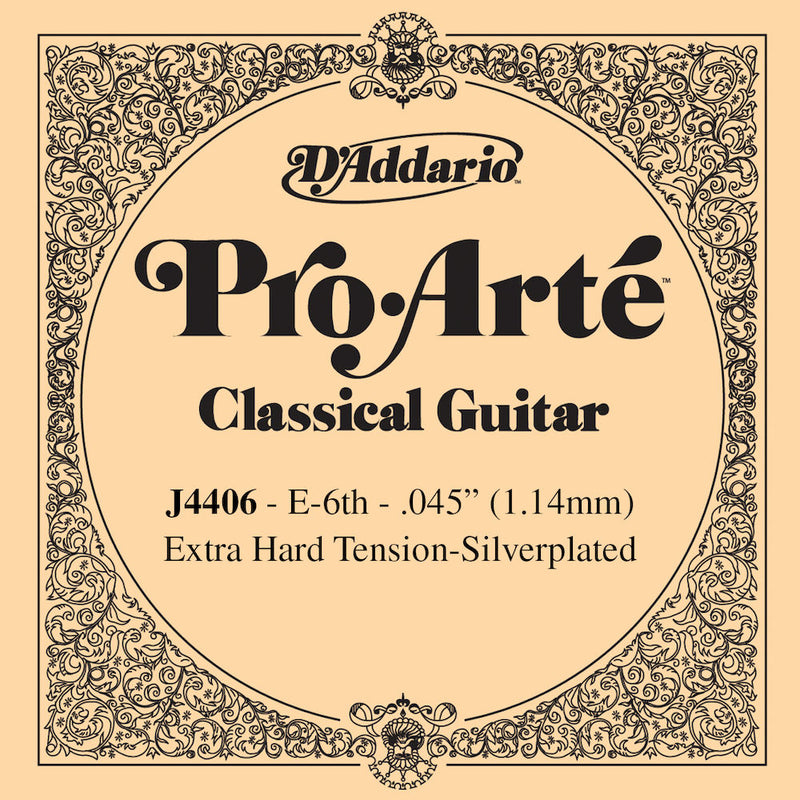 D'Addario J4406 Pro-Arte Nylon Classical Guitar Single String, Normal Tension, Sixth String