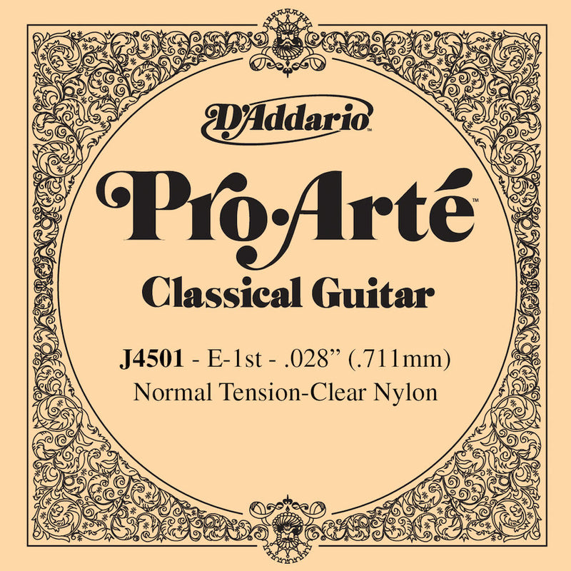 D'Addario J4501 Pro-Arté Nylon Classical Guitar Single String, Normal Tension, First String