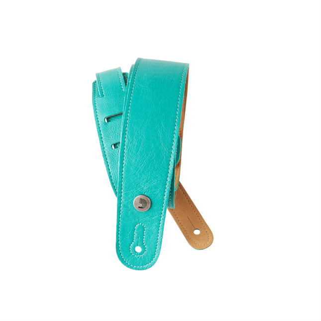 D'addario 2.0 Garment Leather Strap, Teal