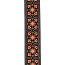 D'Addario Eco-Comfort Woven Guitar Strap, Brown & Orange