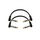 D'Addario Flat Patch Cable, 1ft Right Angle, Single PK